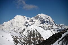 38 Cho Oyu And Gyachung Kang Close Up With Jiangbing Peak And Hongxing Peak Below Early Morning On The Climb To Lhakpa Ri Summit